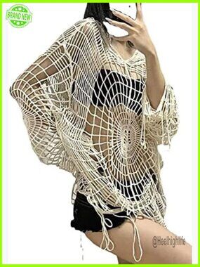 Grunge Y2K Spider Web Hollow Knit Pullover Hoodie Sweater